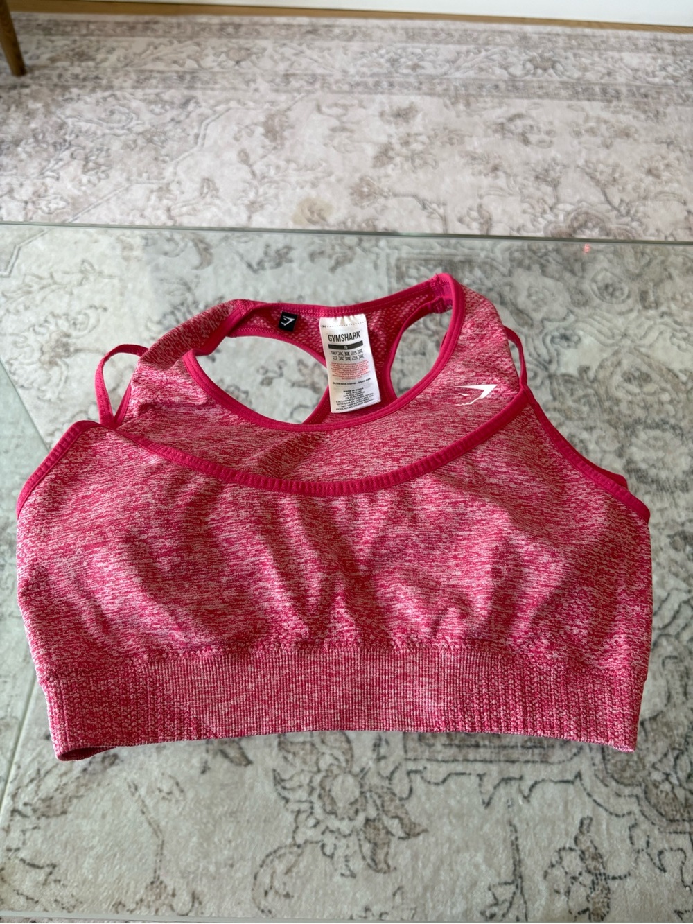 Gymshark Vital Seamless Sports Bra | Pink Marl